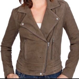 Lucky Brand Soft Suede Moto Jacket